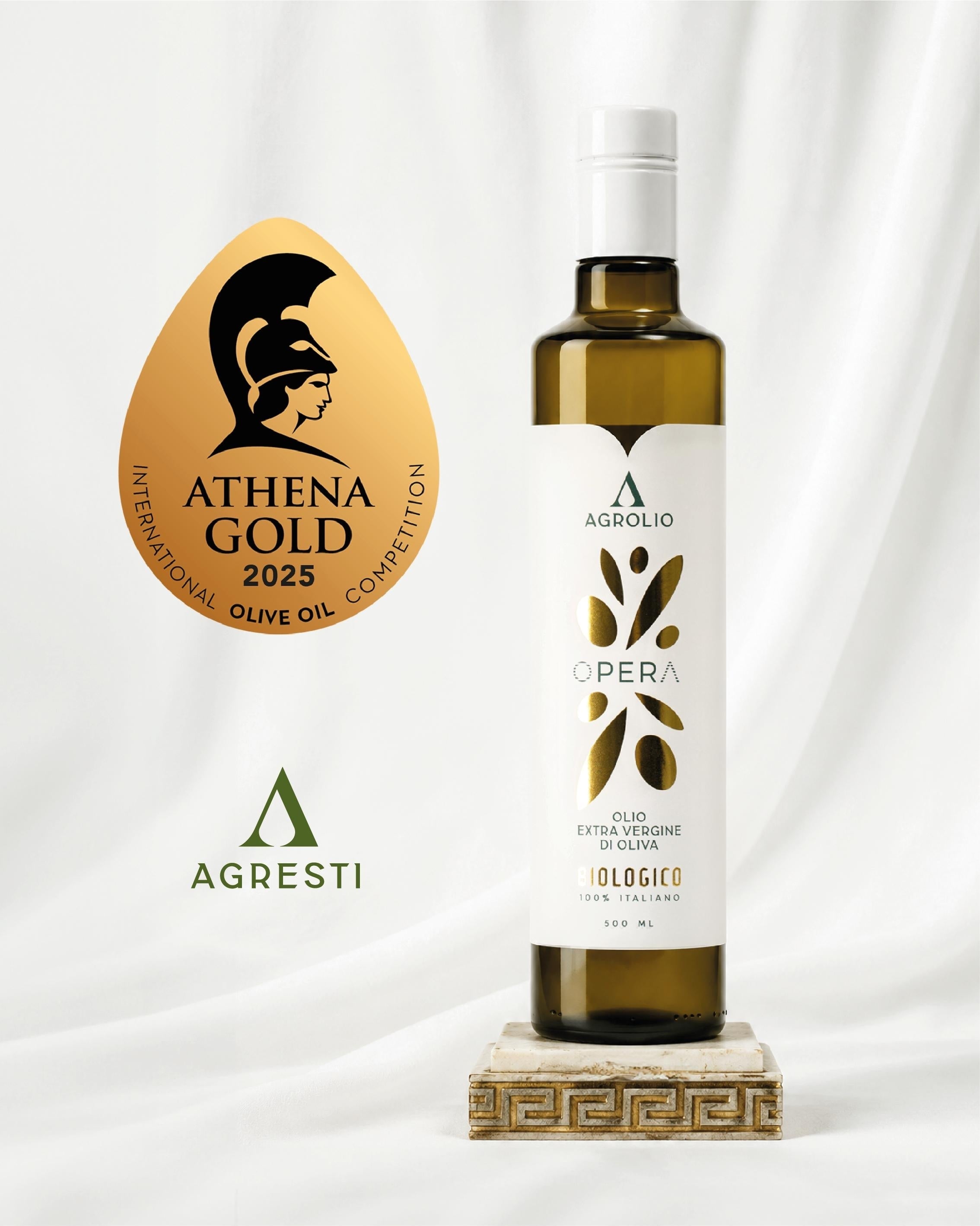 Athena Gold 2026: nuovo riconoscimento internazionale per Olio Evo Opera Bio